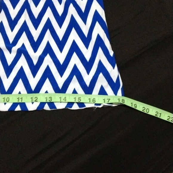 Blue summer dress with scraps blue and white - Picture 3 of 7